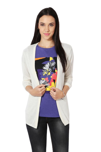 White Solid Shrug