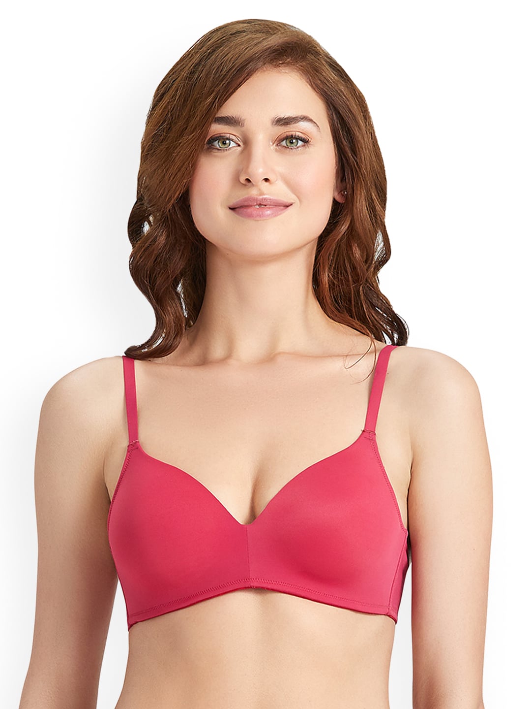 Amante Pink Solid Underwired Lightly Padded T-shirt Bra BRA70001