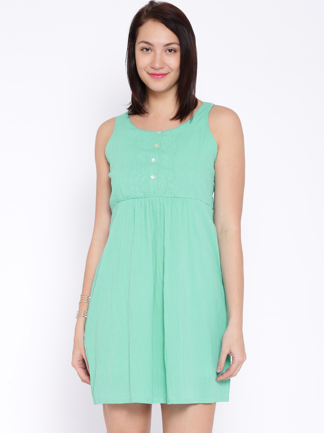 AND by Anita Dongre Sea Green Fit  Flare Dress