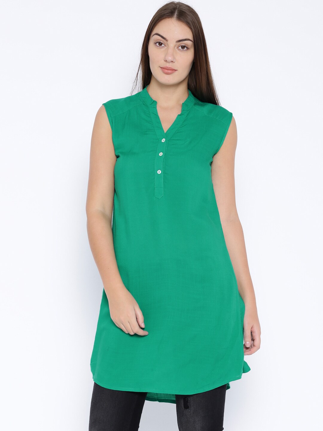 AND Women Green Kurta