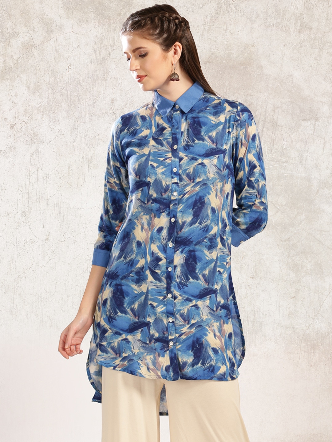 Anouk Blue Printed Tunic