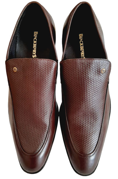 Brown Leather Slip-On Shoes