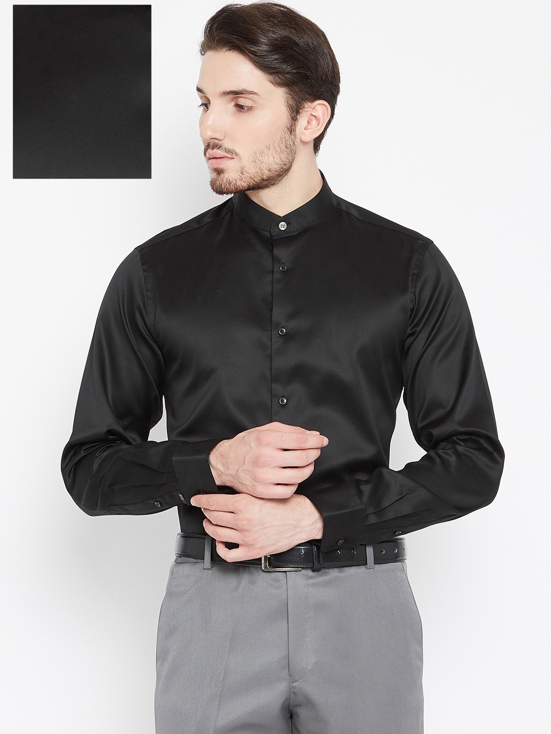 Blackberrys Men Black Slim Fit Partywear Shirt