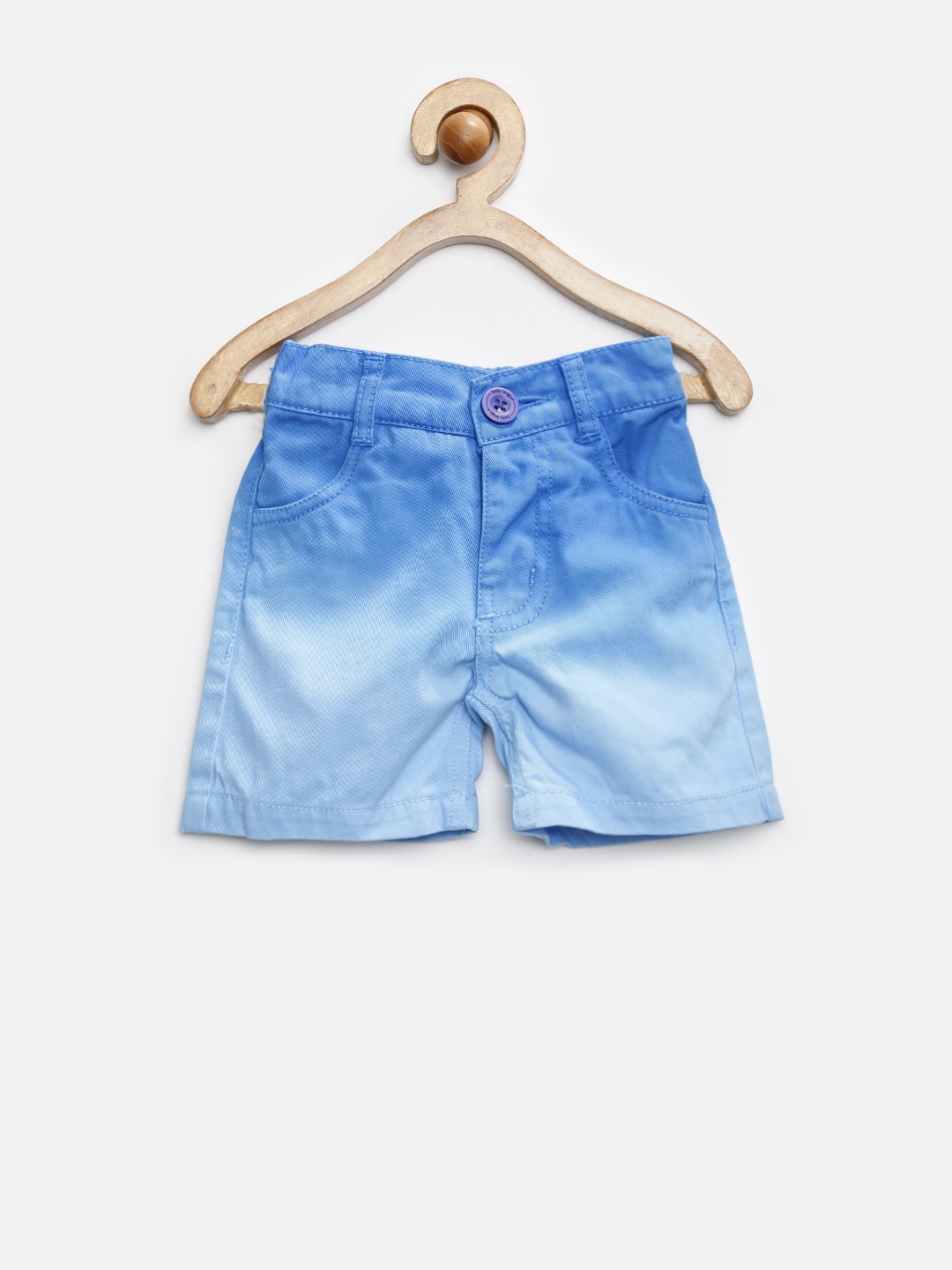 Baby League Boys Blue Ombre-Dyed Chino Shorts