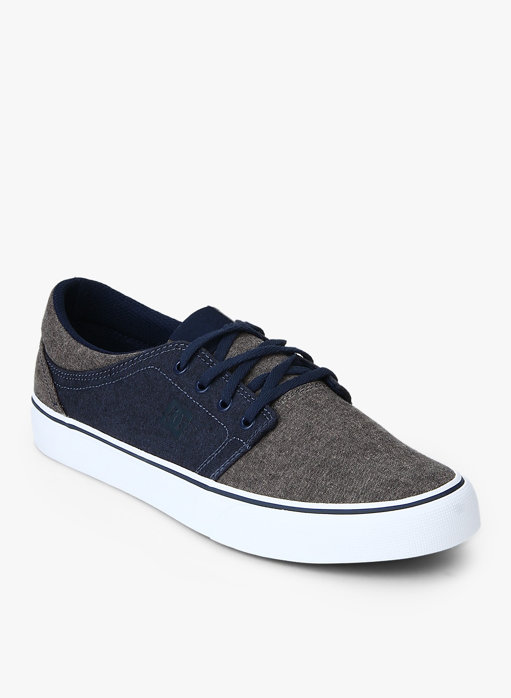 DC Men Charcoal Grey  Navy Colourblocked Sneakers