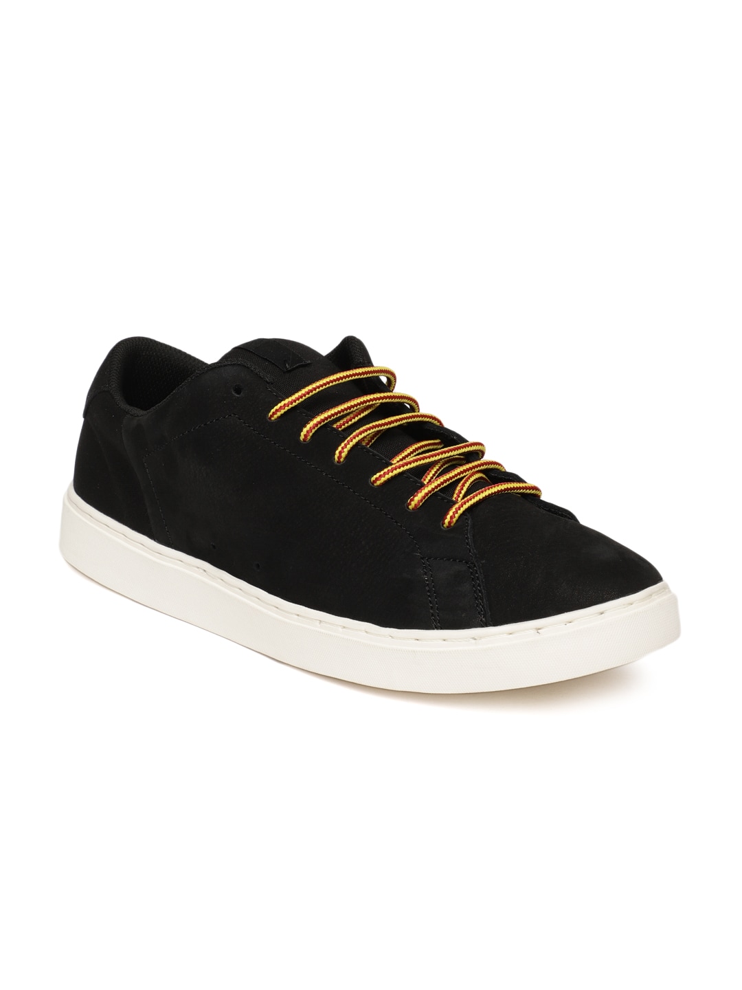 DC Men Black Leather Sneakers