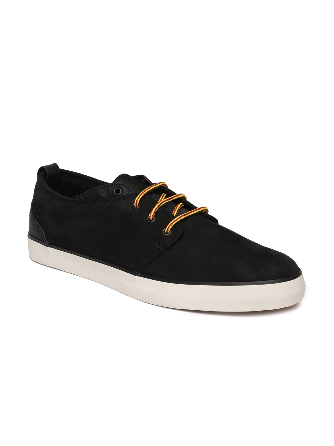 DC Men Black Leather Sneakers