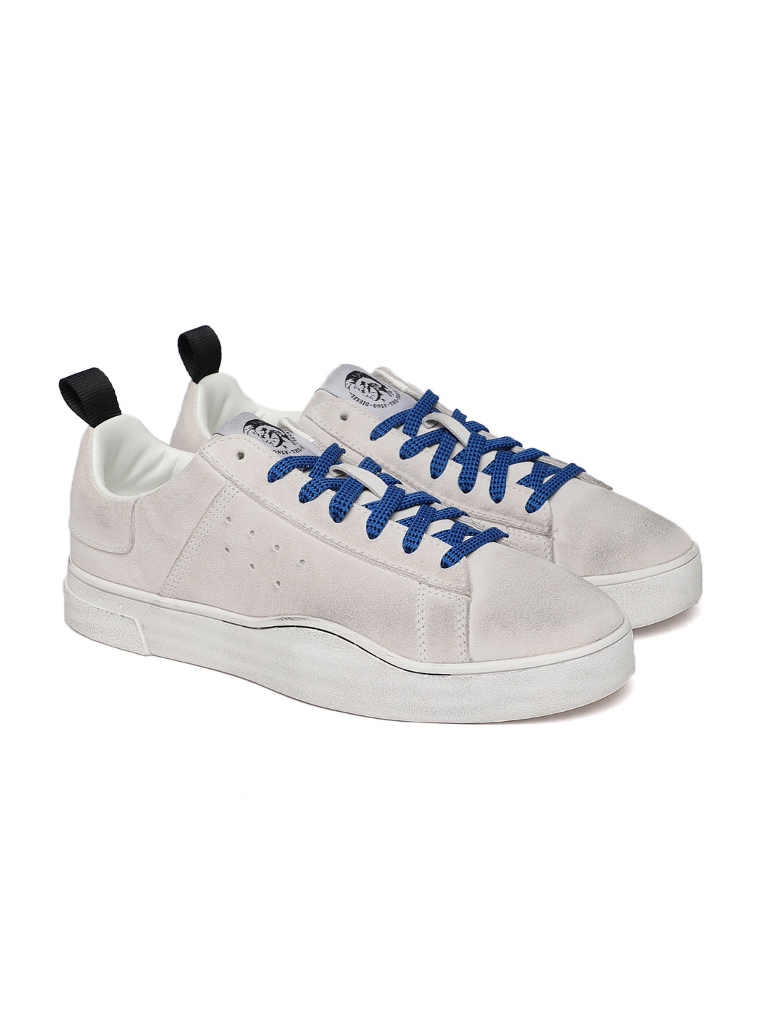 DIESEL Men White Leather Sneakers