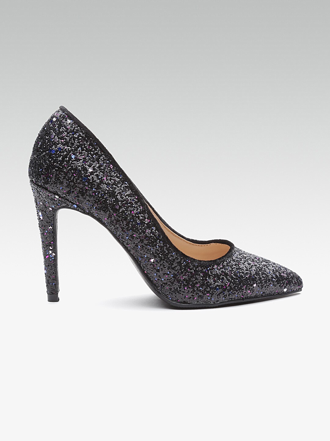 DOROTHY PERKINS Women Black Shimmer Stiletto Pumps