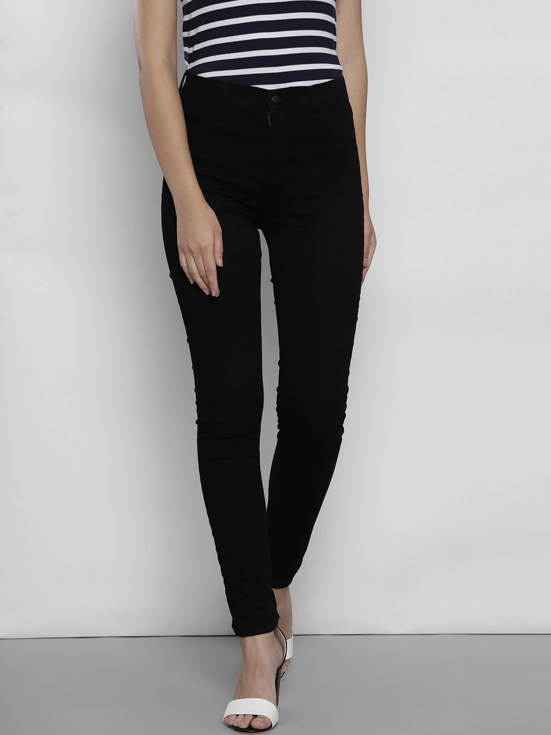 DOROTHY PERKINS Women Black Regular Fit Mid-Rise Clean Look Stretchable Jeans