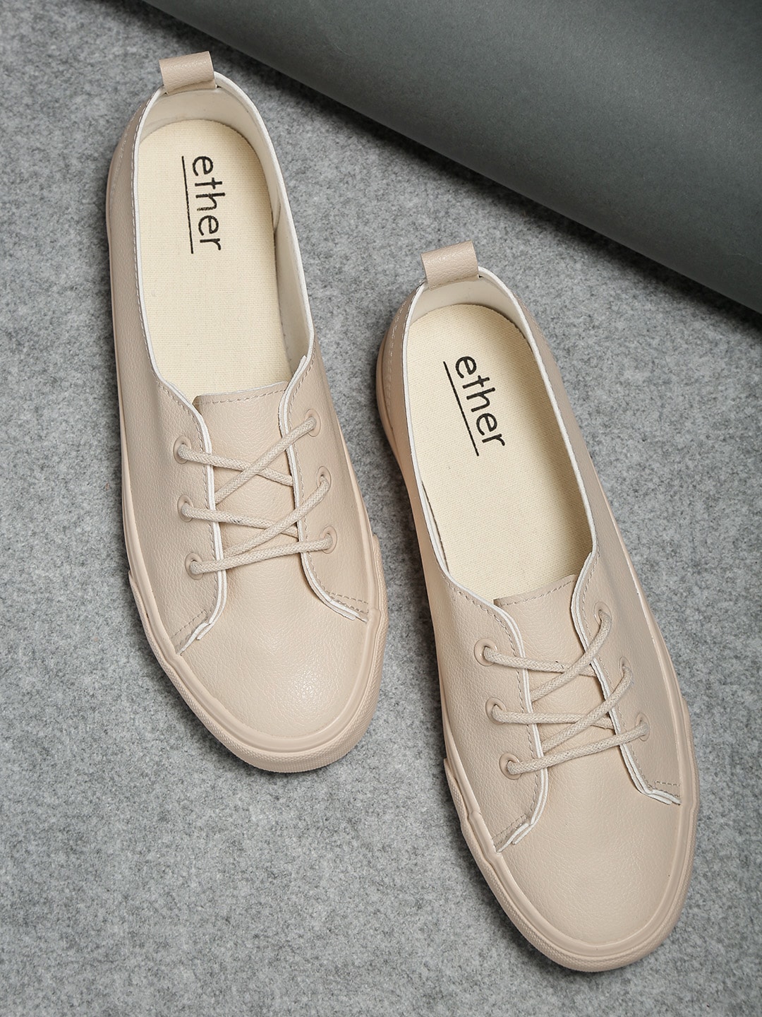 ether Women Beige Sneakers