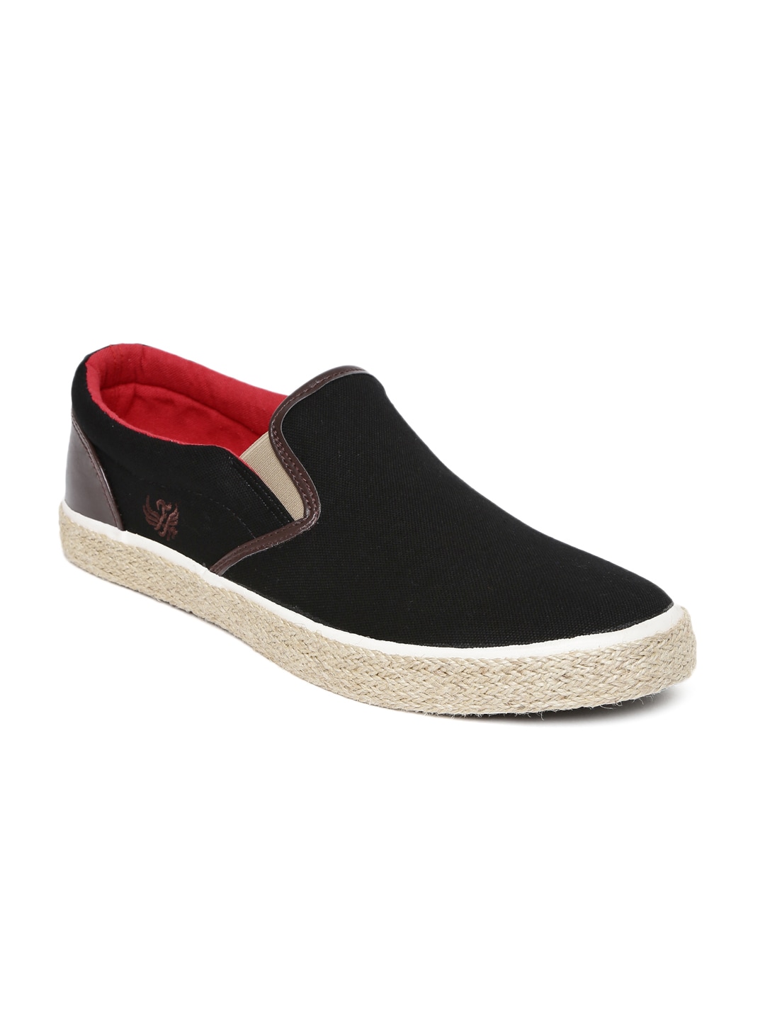 Flying Machine Men Black Lovett Slip-On Sneakers