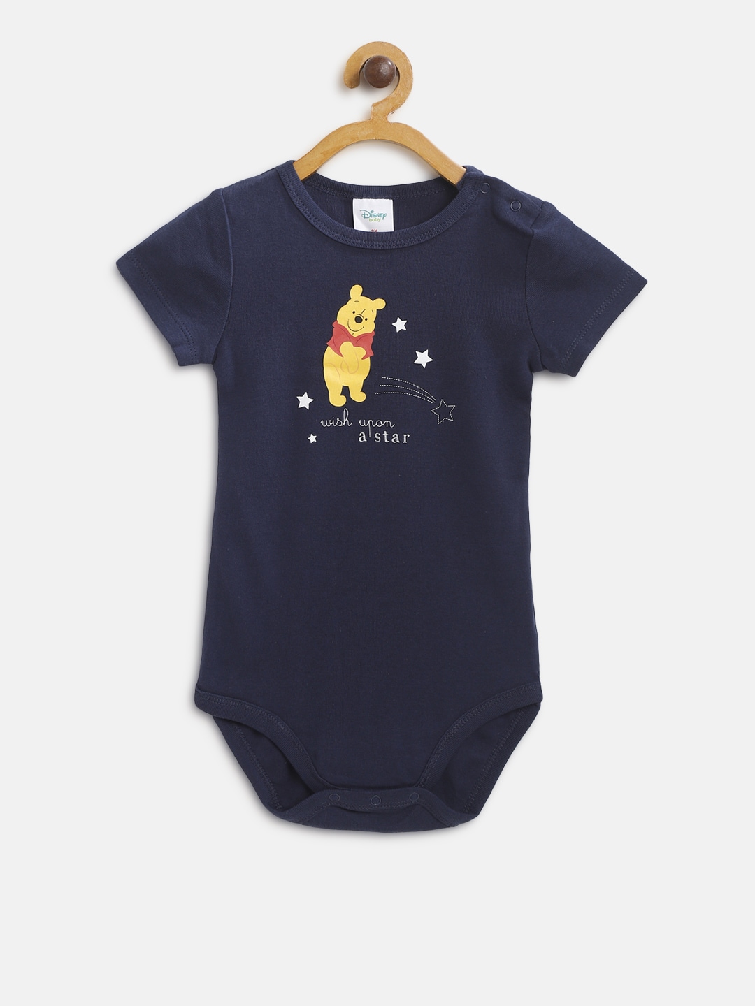 Fox Boys Navy Blue Printed Bodysuit