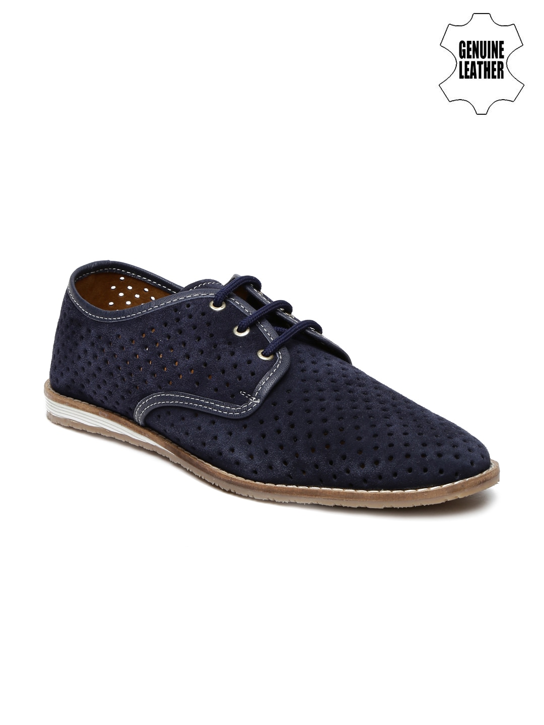 Forca by Lifestyle Men Navy Perforated Suede Derbys