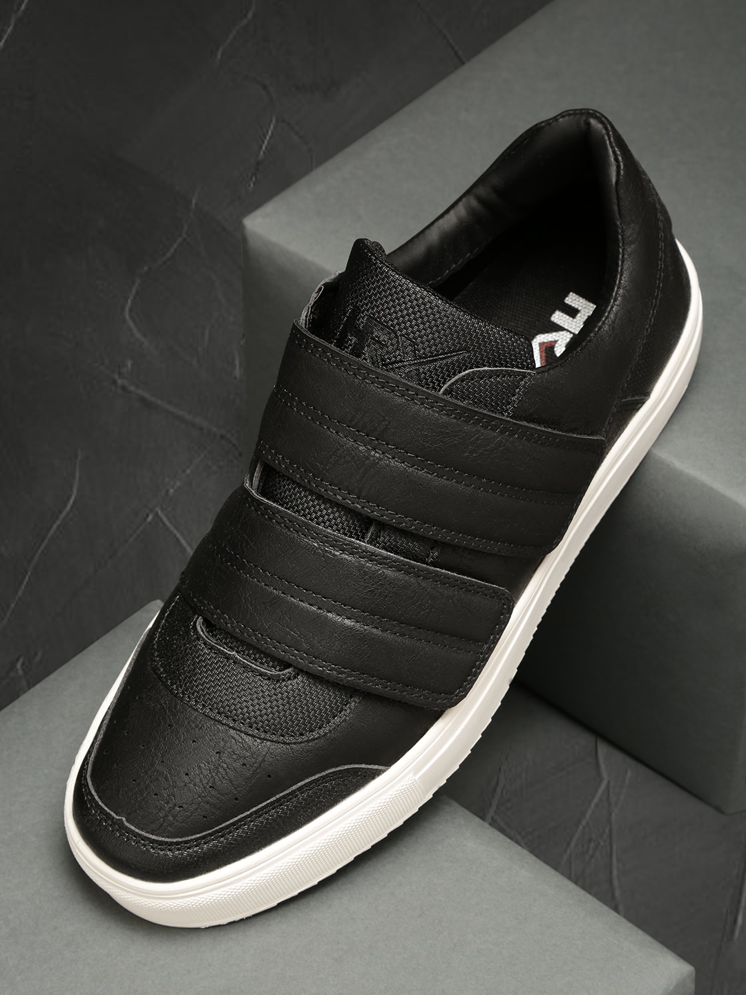 HRX by Hrithik Roshan Men Black Board Life Sneakers