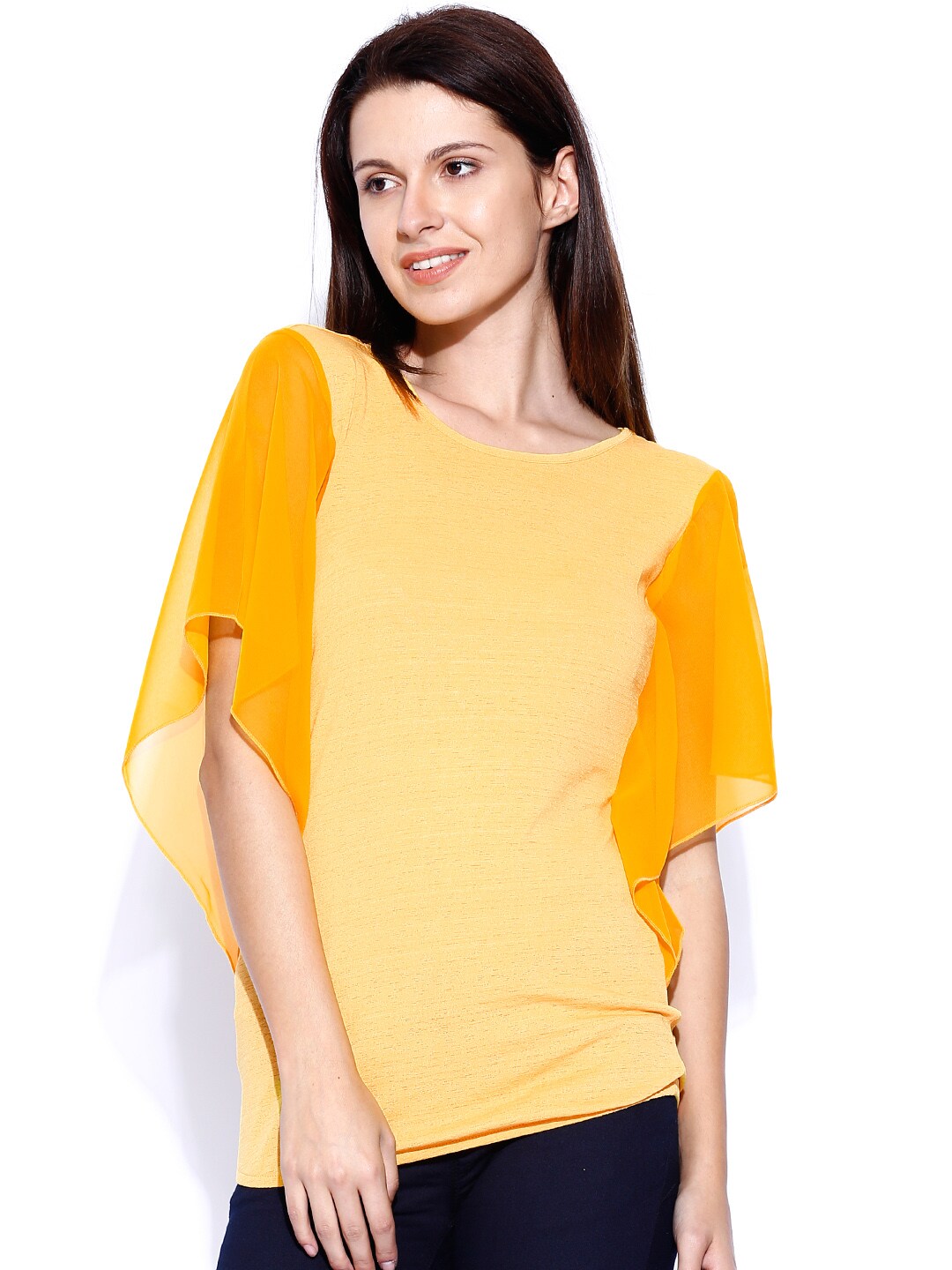 Izabel London by Pantaloons Mustard Yellow Top