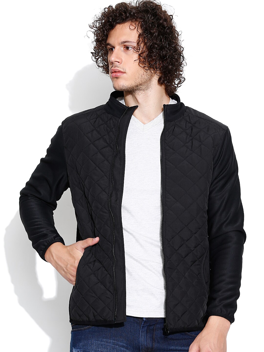 John Players Black Quilted Jacket