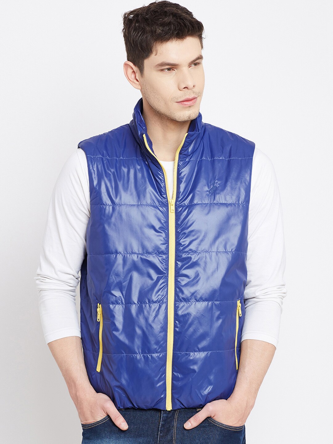 John Players Blue Sleeveless Padded Jacket