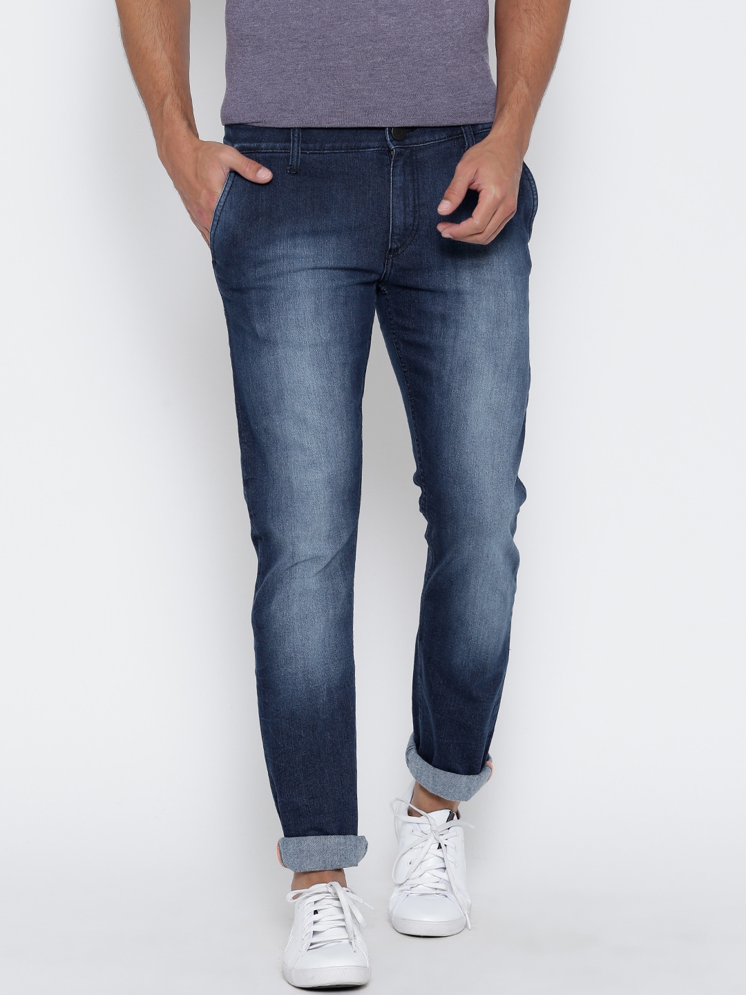 John Players Blue Washed Skinny Jeans