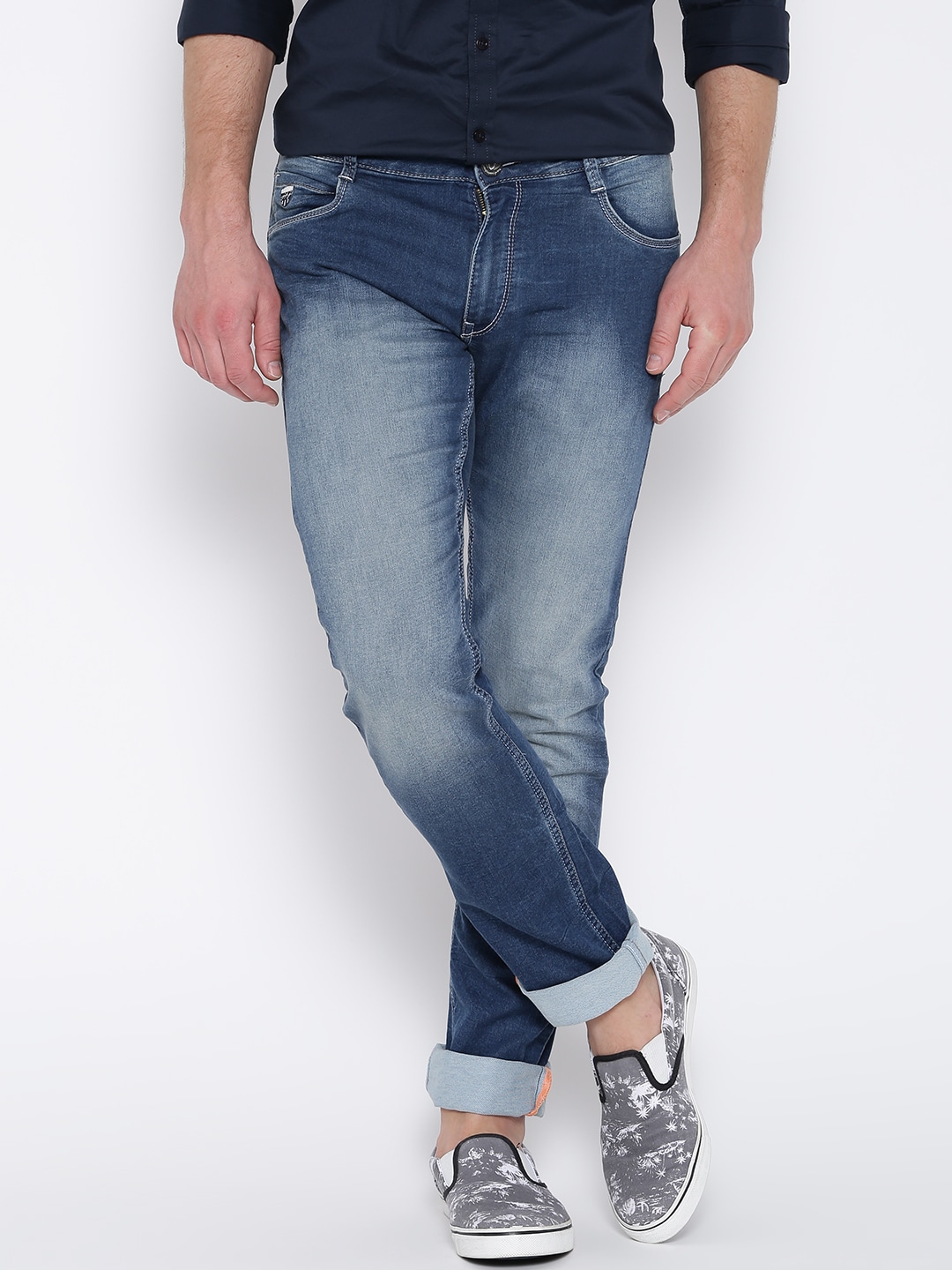 John Players Blue Washed Comfort Skinny Jeans