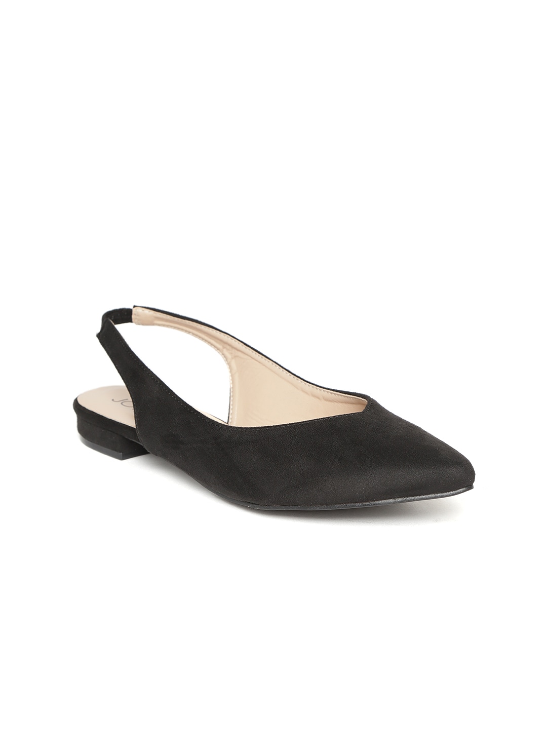 Jove Women Black Solid Ballerinas