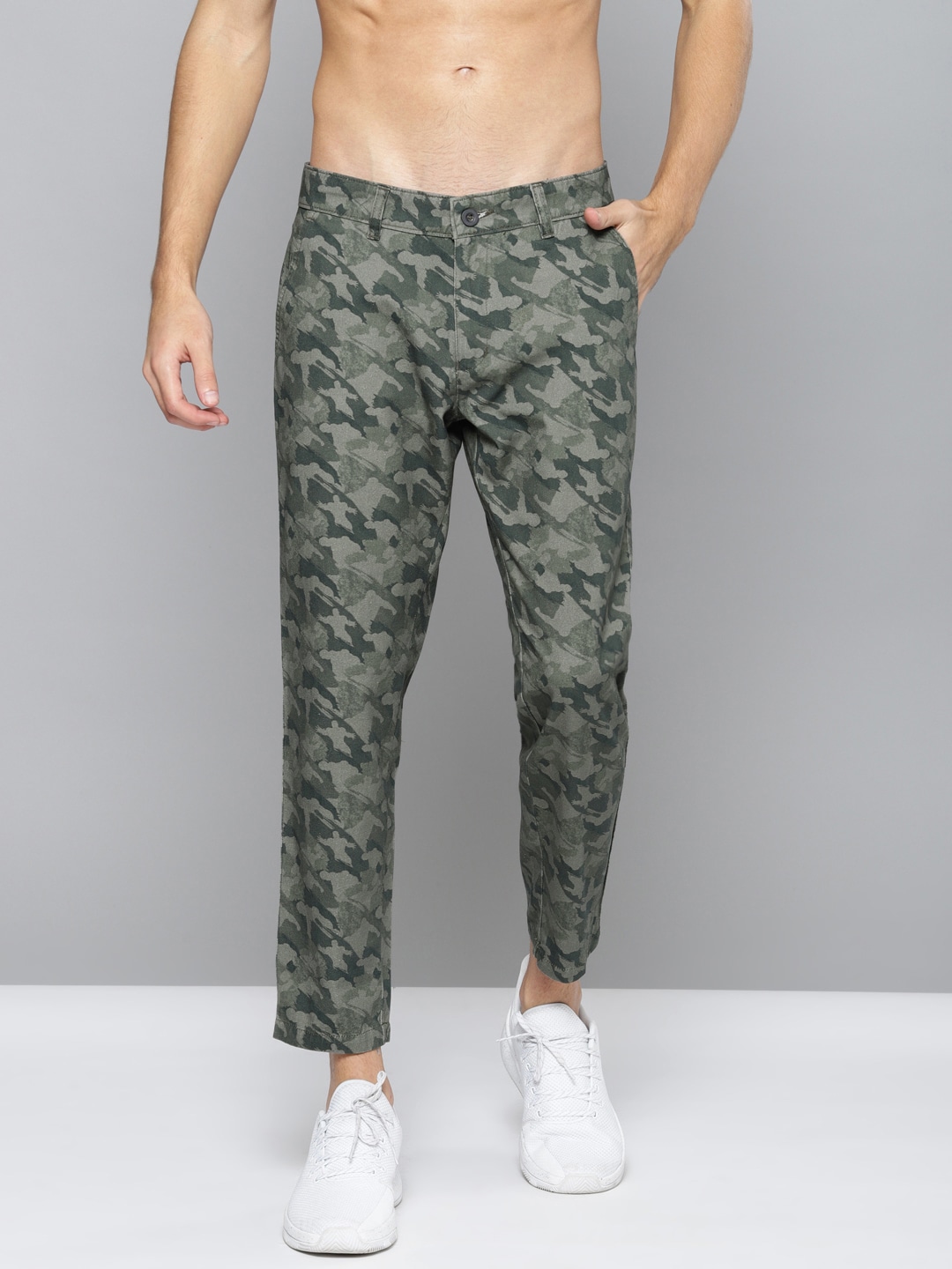 Kook N Keech Marvel Men Green Regular Fit Camouflage Printed Trousers