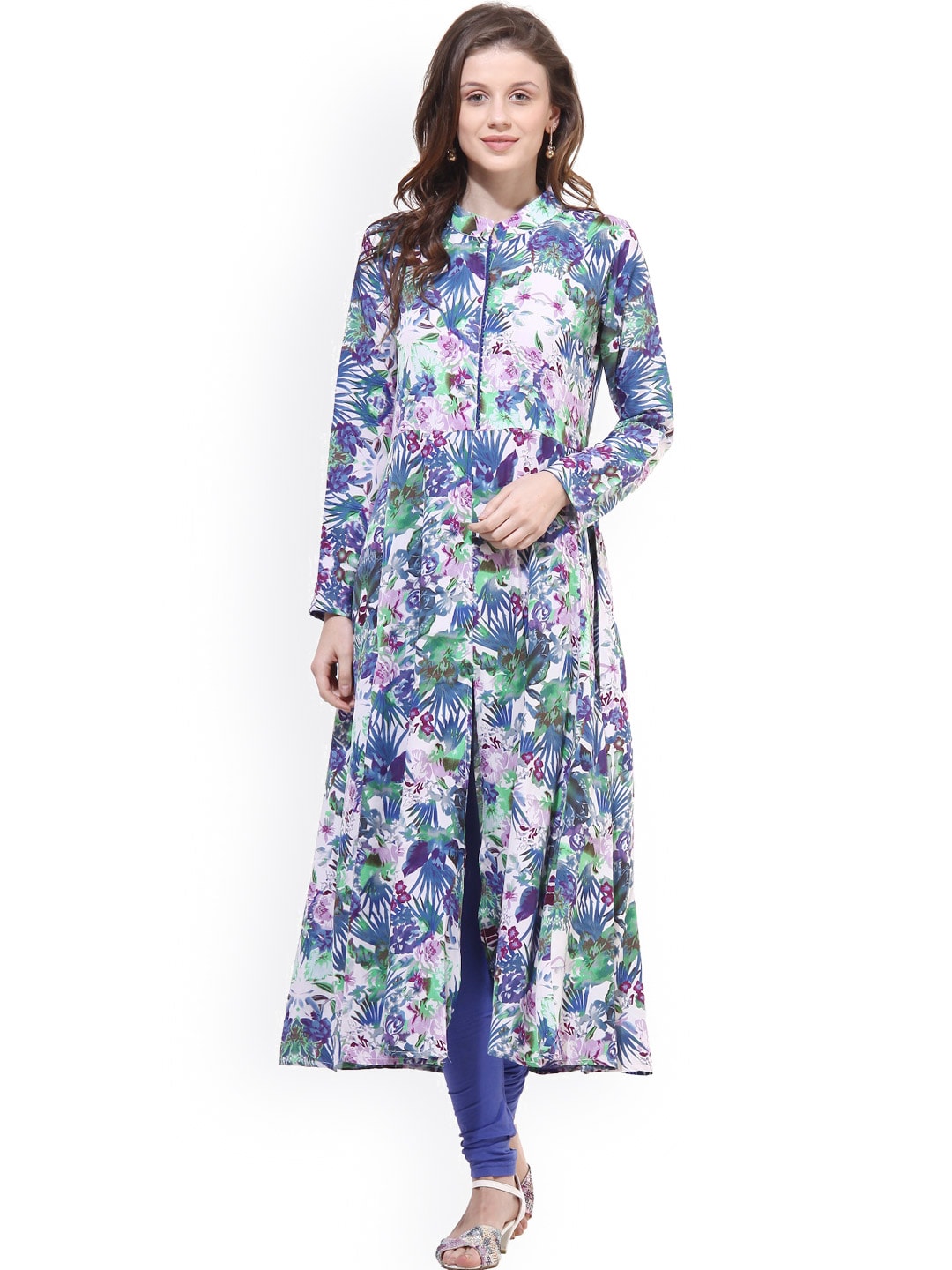 La Firangi Multicoloured Printed A-Line Kurta