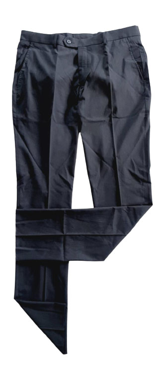 Louis Philippe Men Charcoal Slim Fit Solid Formal Trousers