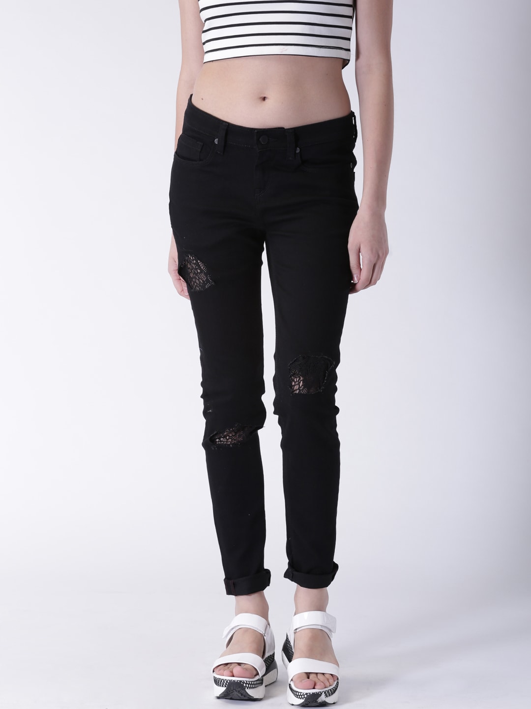 Moda Rapido Black Skinny Fit Jeans