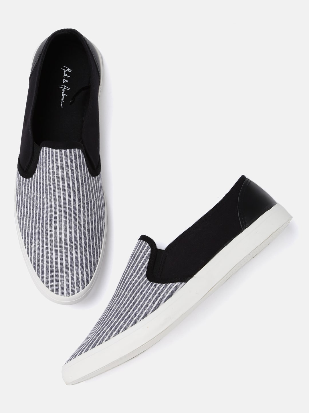 Mast  Harbour Men Blue  Black Slip-On Sneakers