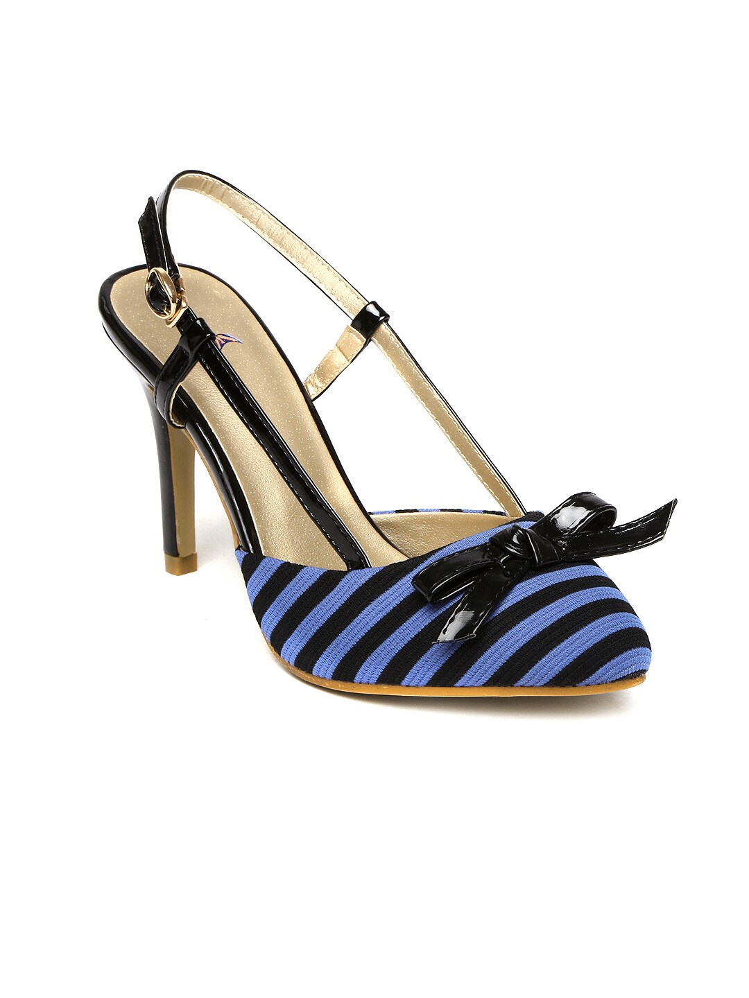 Mast  Harbour Women Purple  Black Striped Slingbacks