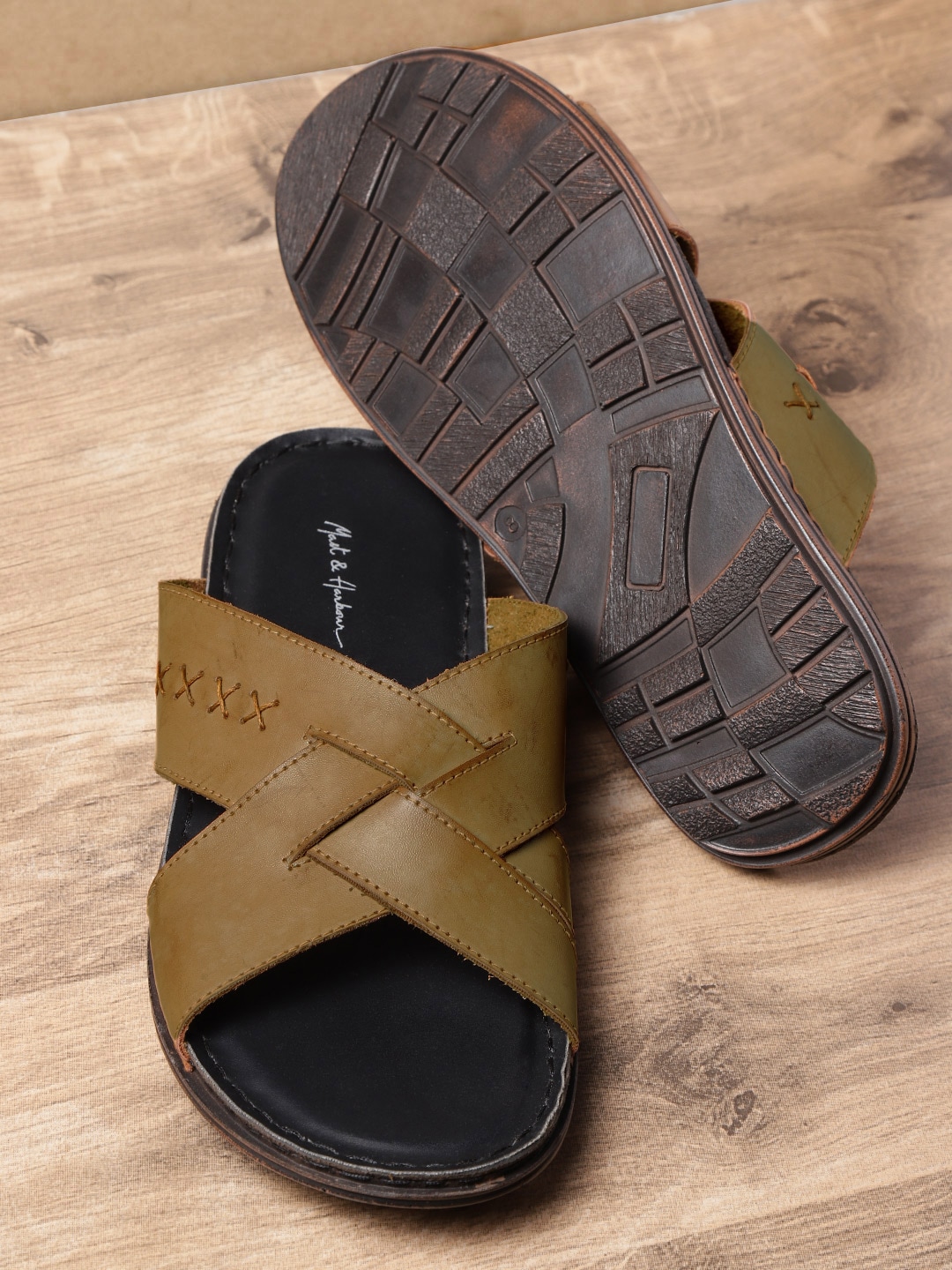 Mast  Harbour Men Tan Brown Comfort Sandals