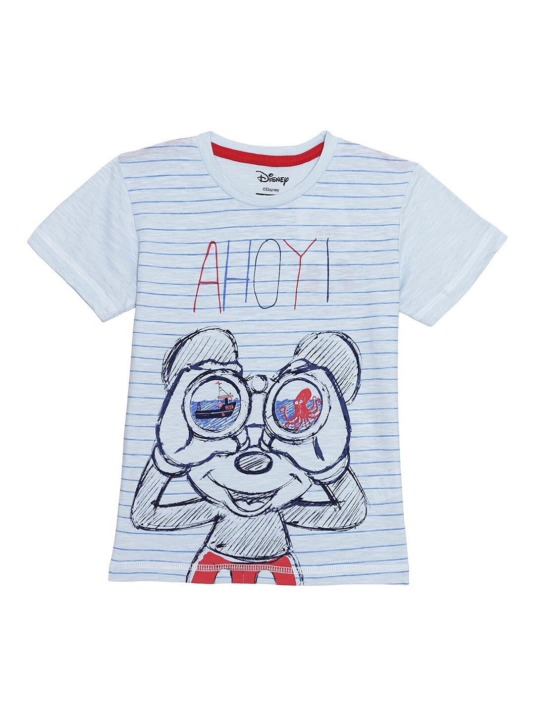 Mickey  Friends Boys Printed Round Neck T-shirt