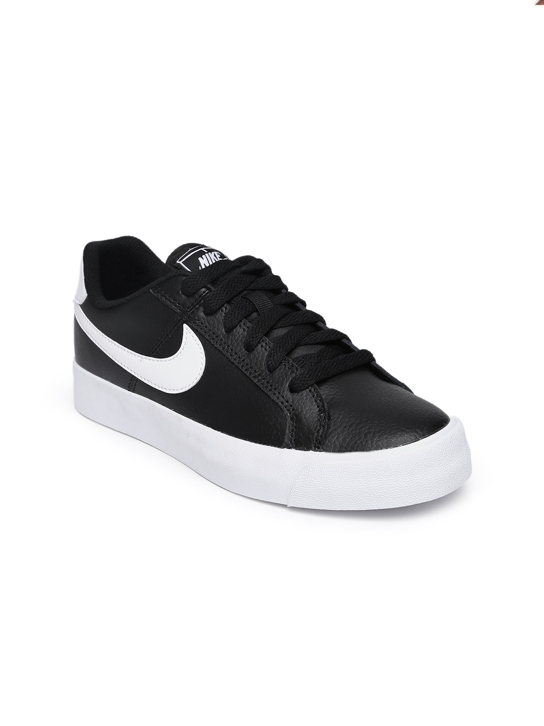 Nike Women Black Court Royale Leather Sneakers