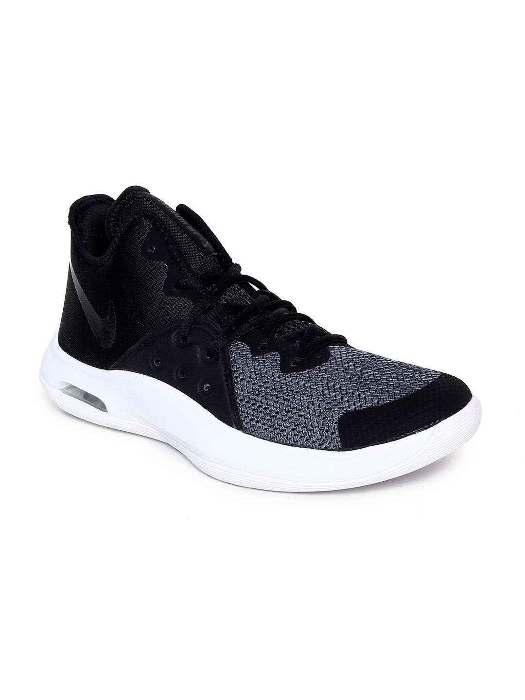 Nike Unisex Black  Grey Textile Mid-Top Air Versitile III Basketball Shoes