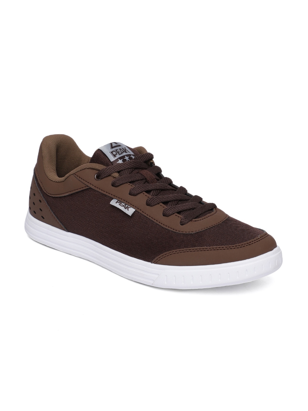 PEAK Men Coffee Brown Solid Sneakers