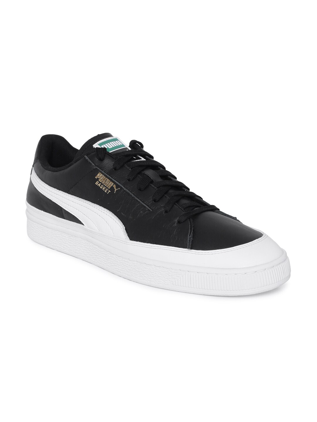 Puma Unisex Black Basket Skate Leather Sneakers