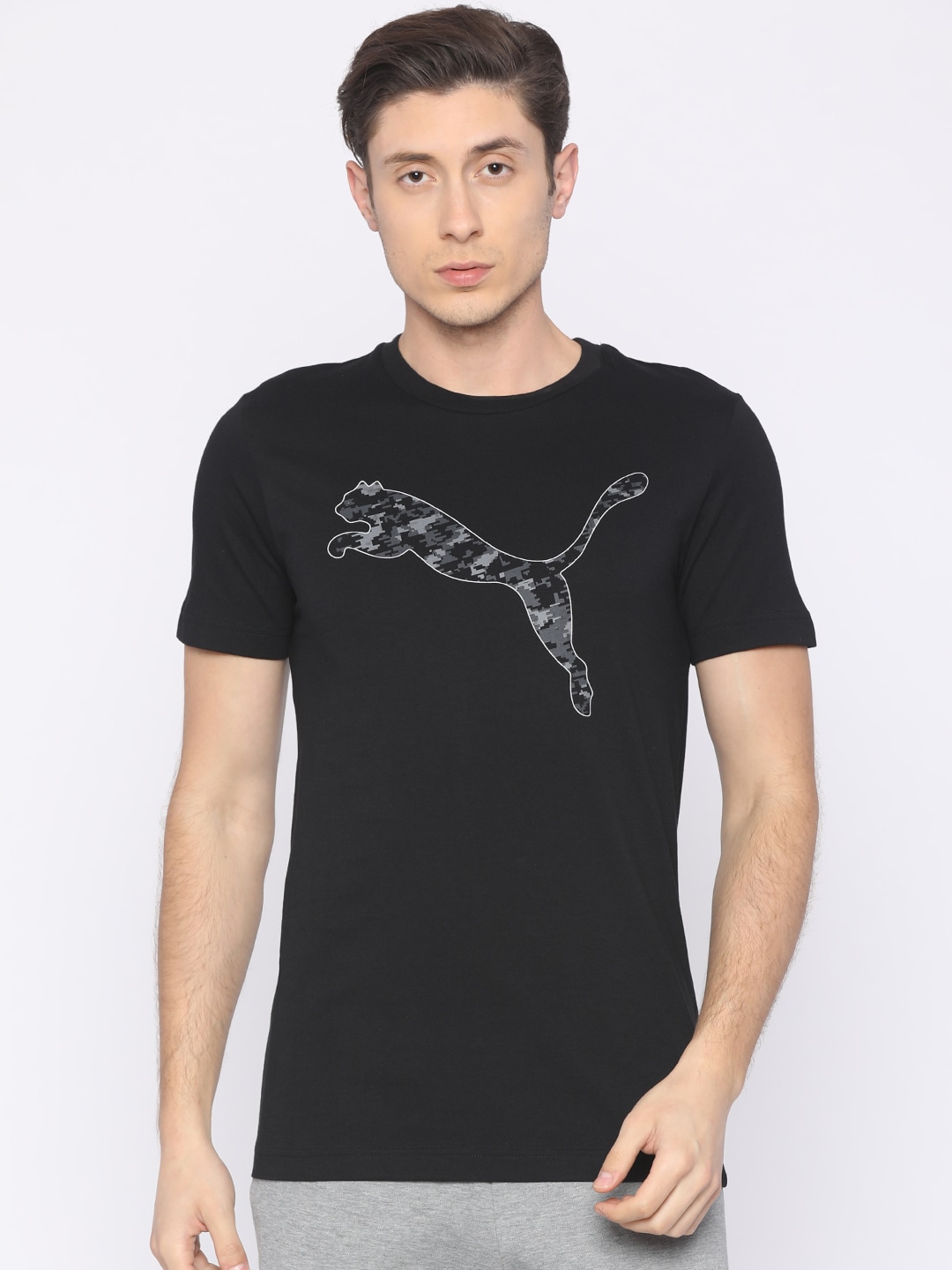 Puma Men Black Printed Active Hero T-shirt