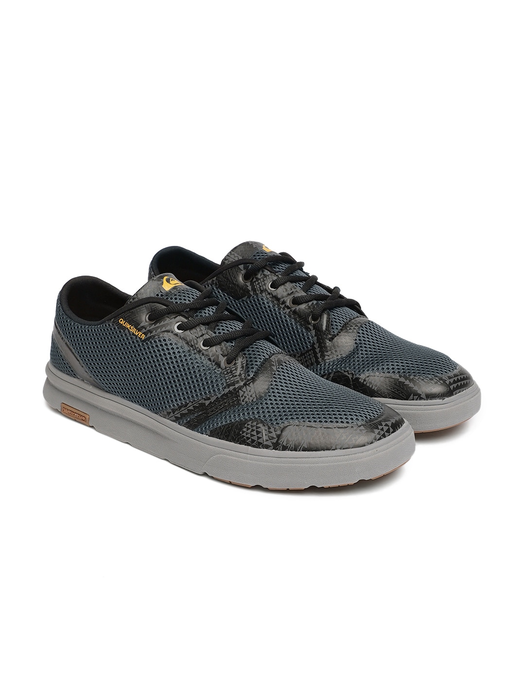 Quiksilver Men Grey  Black Printed Sneakers