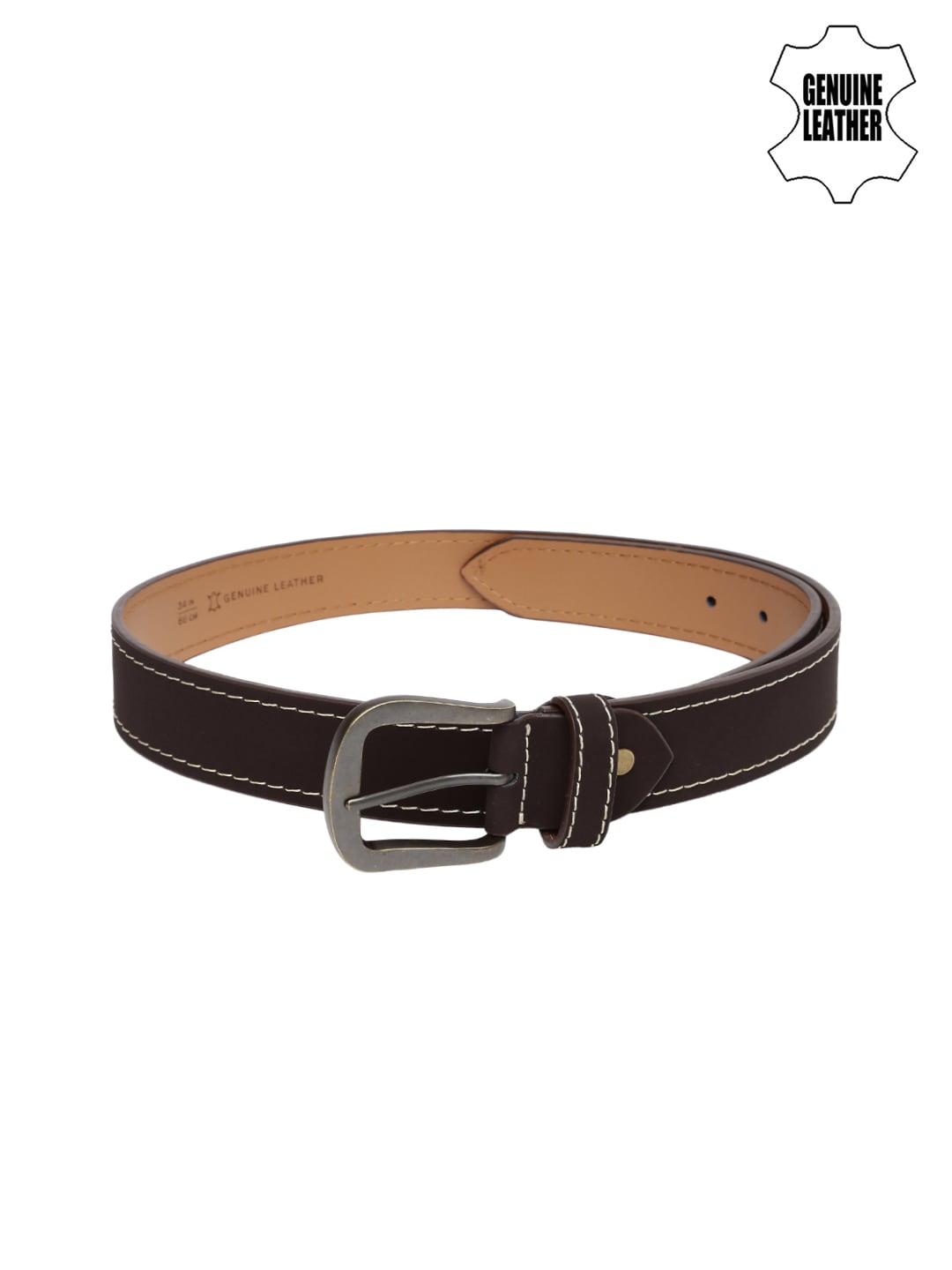 Roadster Men Dark Brown Genuine Leather Belt