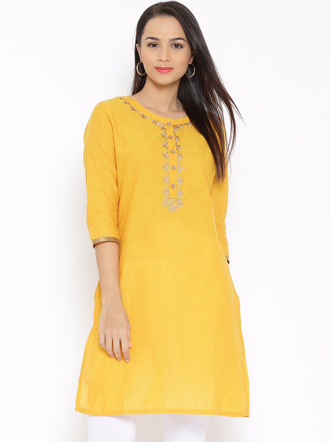 rangmanch yellow kurti