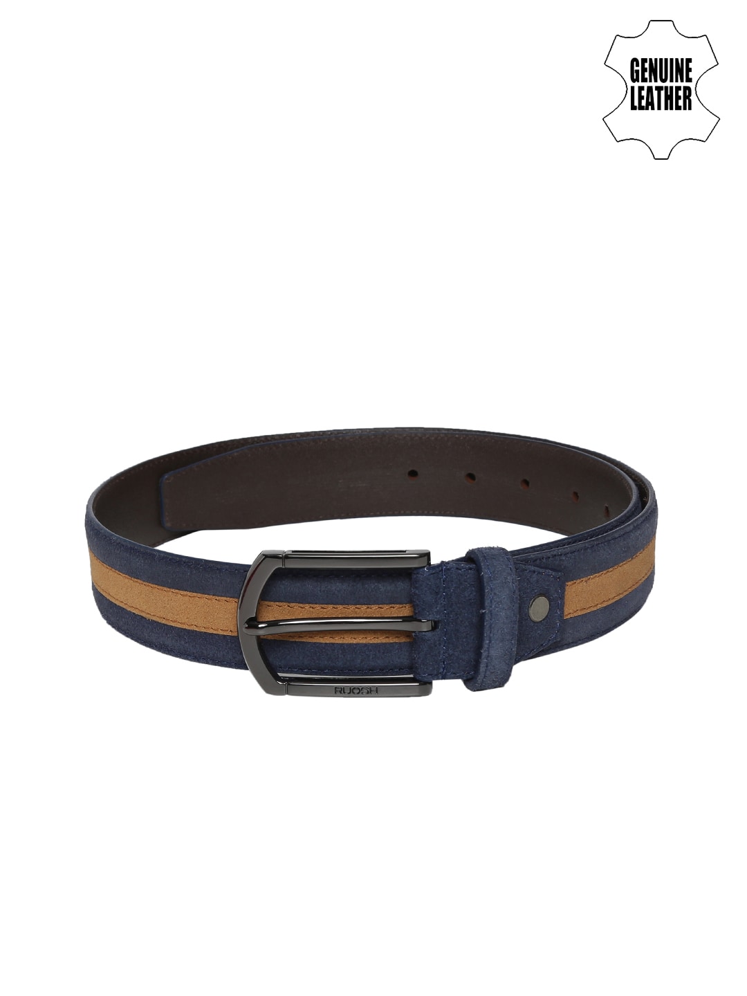 Ruosh Men Blue  Brown Striped Belt