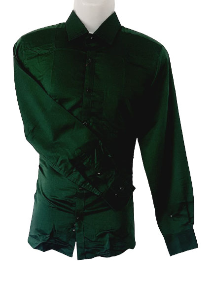 Green Solid Regular Fit Casual Shirt