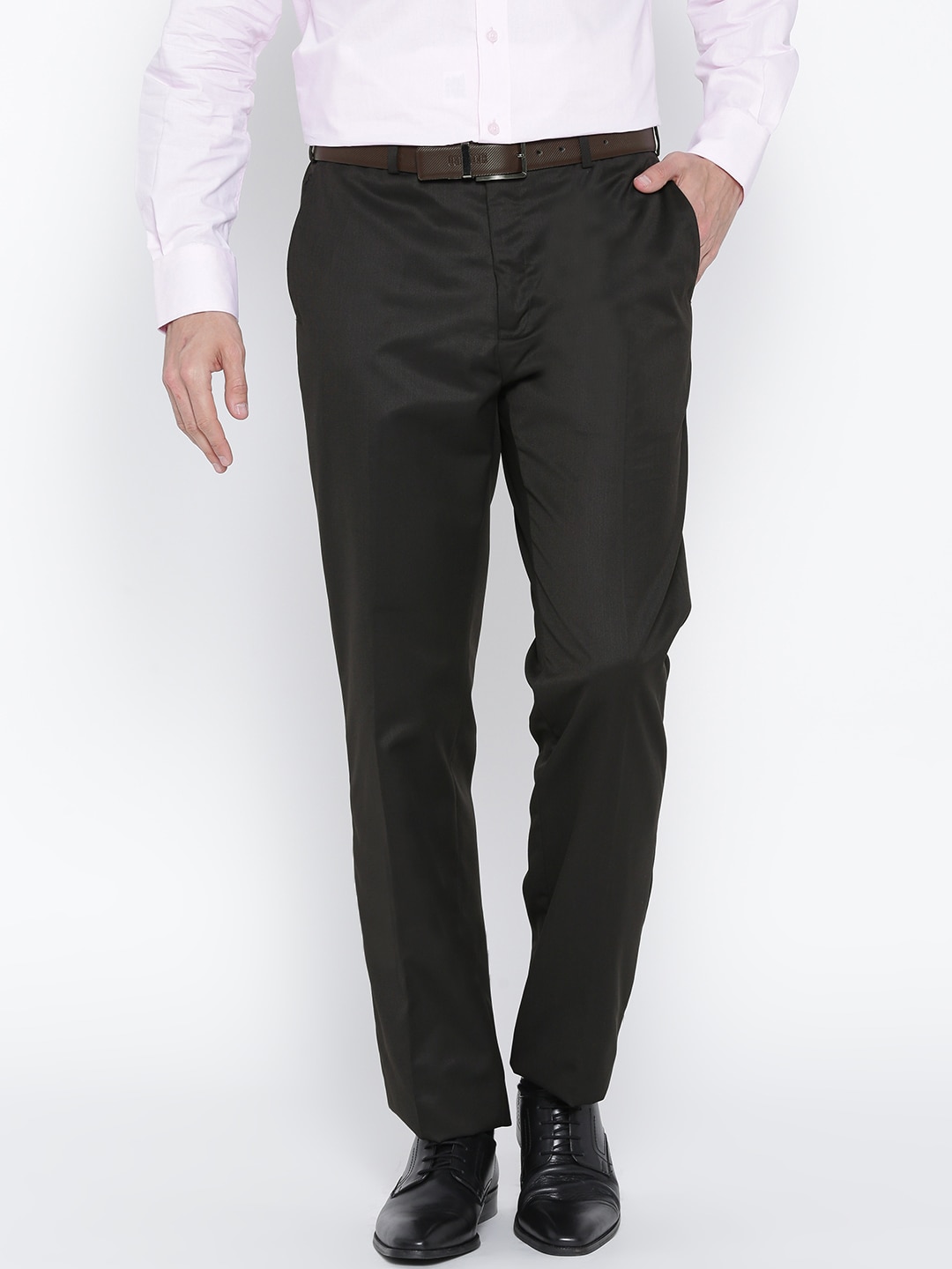 Raymond Men Self-Design Slim Fit Formal Trousers - Price History