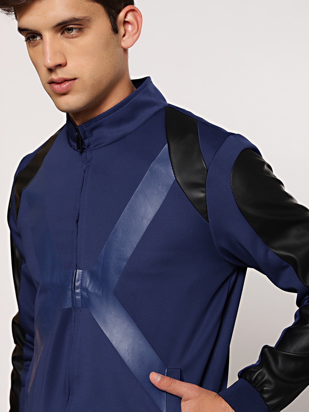 INVICTUS Men Blue Solid Bomber