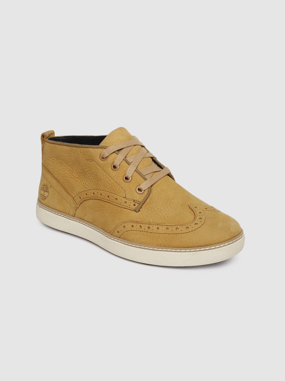 Timberland Women Beige EK HUDSTON Leather Brogues