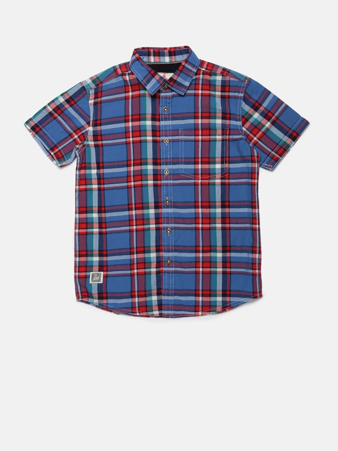 UFO Boys Multicoloured Regular Fit Checked Casual Shirt