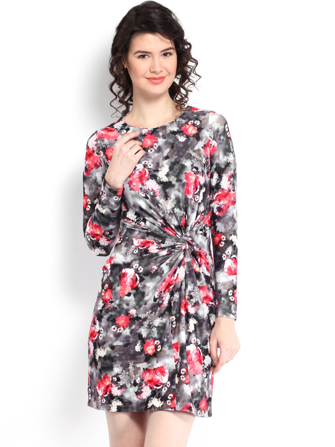 Wills Lifestyle Multicoloured Floral Print Tailored Dress