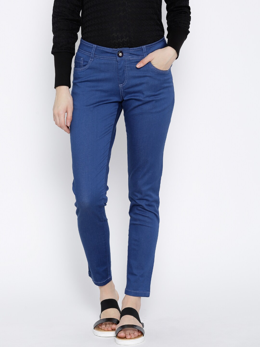 Wills Lifestyle Blue Stretchable Jeans