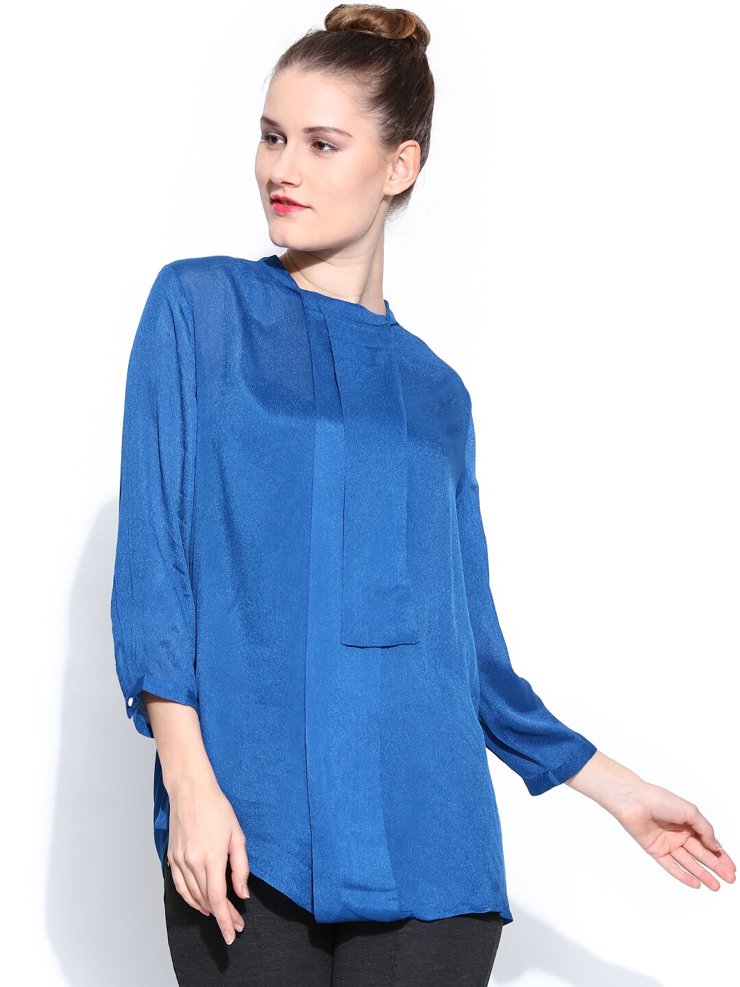 Wills Lifestyle Women Blue Top